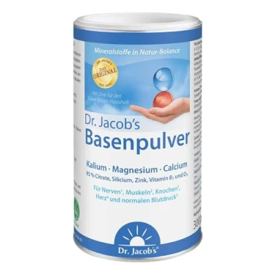 Abbildung von Dr. Jacob&#039;s Basenpulver I 300 g Dose Original Citrat Basen Pulver Nahrungsergänzung mit besonders viel Kalium wie in Gemüse und Obst