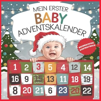 Abbildung von Mein erster Baby Adventskalender Weihnachten Kontrastbuch: 24 Kontrastbilder für die Kleinsten von 0 12 Monaten