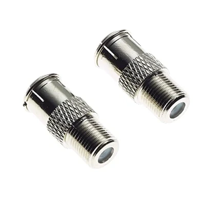 Abbildung von Keple F Typ Buchse auf Stecker Adapter Steckeradapter für RG59 RG6 Koaxialkabel, Stecker, schraubbare Installation 2 Stück