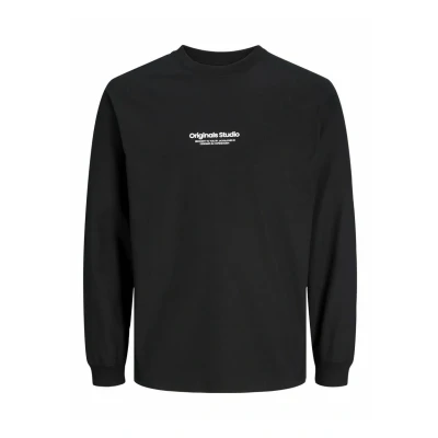 Abbildung von Jack &amp; Jones CREW NECK Langarmshirt, Herren, Größe: Large, Black