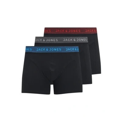 Abbildung von Jack &amp; Jones Junior Jacwaistband Trunks 3PACK Panties für Kinder, Größe: 164, Asphalt/hawaiian ocean/fiery red
