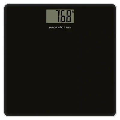 Abbildung von ProfiCare® Waage Personen mit Glasoberfläche Körperwaage Messbereich 5 180 kg &amp; großem LCD Display Personenwaage Step On Automatik digital PC PW 3122 schwarz