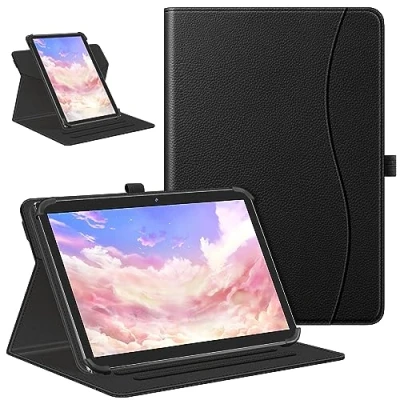 Abbildung von Fintie Tablet Hülle 10.1 Zoll Universal für HotLight/SGIN/PRITOM/DOOGEE/Lville 10 Zoll, 360 Grad drehbar Schutzhülle 9 10.5&quot; Hülle, Schwarz