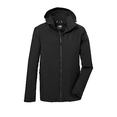 Abbildung von killtec Herren Funktionsjacke/Outdoorjacke mit abzippbarer Kapuze KOW 22 MN JCKT, schwarz, L, 39705 000