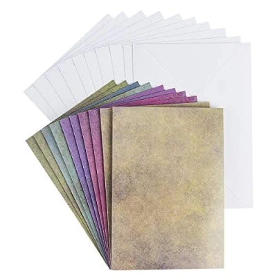 Abbildung von Ideen mit Herz Grußkarten Set Umschlägen 10 Motiv Karten blanko bunt neutral ideal für Glückwünsche zum Geburtstag, Hochzeit,uvm. Din B6 (Steinoptik)