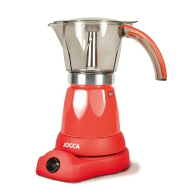 Abbildung von Jocca Elektrische italienische Kaffeemaschine der Linie Nature 6 Tassen Kabelloser Krug elektrischer Boden 360 drehbar mit Kühlgriff Automatische Abschaltung Warmhalte Weiß