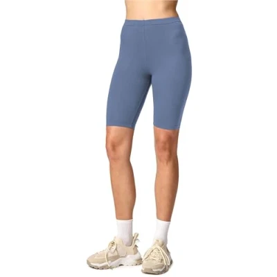 Abbildung von Merry Style Damen Sport Leggings kurz Sportleggings Radlerhose Sporthose aus Viskose MS10 145 (Jeans, L)