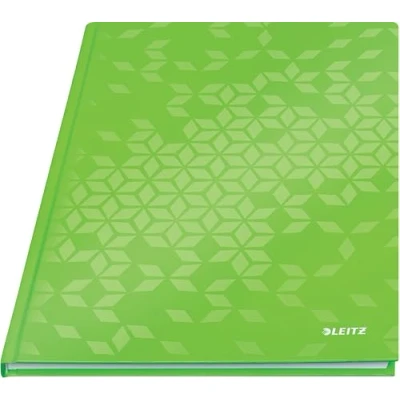 Abbildung von Leitz WOW A4 kariert Notizbuch mit laminiertem Hardcover Karton, 160 Seiten / 80 Blatt FSC zertifiziertes Papier (80 g/m²), 215 x 302 14 mm, Grün, 46261054
