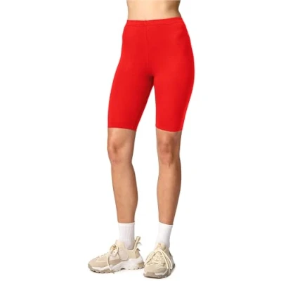 Abbildung von Merry Style Damen Sport Leggings kurz Sportleggings Radlerhose Sporthose aus Viskose MS10 145 (Rot, L)