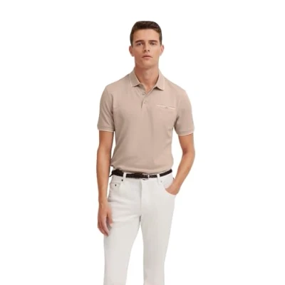 Abbildung von bugatti Poloshirt, Herren, Größe: Small, Taupe