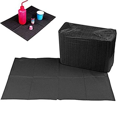 Abbildung von 125 Stück Black Dental Lätzchen, Unihubys Premium Einweg wasserdichte Tattoo Tischdecken Clean Pad Patienten Lätzchen Servietten Tablett Abdeckungen Mehrzweck