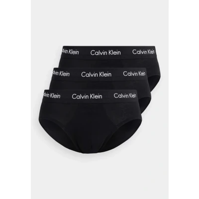 Abbildung von Calvin Klein Herren 3er Pack Hip Briefs Unterhosen Unterwäsche, Schwarz (Black W Black Wb), M