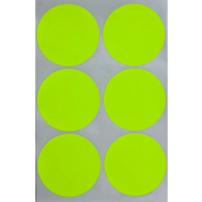 Abbildung von Etiketten Neon Gelb 50 mm runde Aufkleber 5 cm Sticker 72 Stück von Royal Green