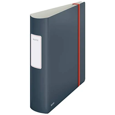 Abbildung von Leitz Qualitäts Ordner 180 Active, 6er Pack, A4, 500 Blatt, 8,2 cm Rückenbreite, Samtgrau, Cosy Serie, 10380089