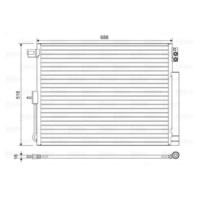 Abbildung von VALEO 822616 Klimakondensator mit Trockner Aluminium 518 JEEP: GRAND CHEROKEE 4