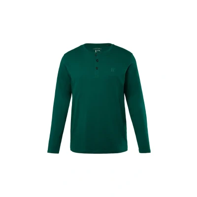 Abbildung von JP1880 BIG TALL Henley TEE Langarmshirt, Herren, Größe: Large, Jungle green