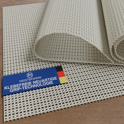Abbildung von MEISTERWERK rutschfeste Teppichunterlage (EXTRA STARKER Halt) Anti Rutsch Matte für Teppiche &amp; Läufer zuschneidbar, universell einsetzbar alle Böden 110x160 cm