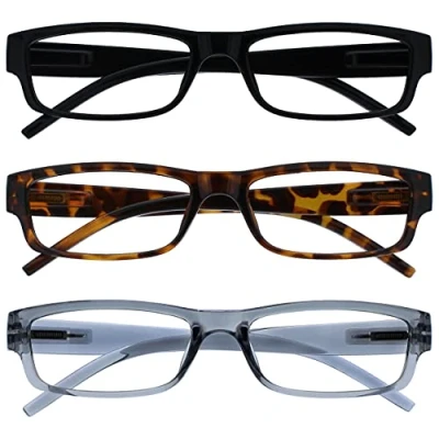 Abbildung von The Reading Glasses Company Die Lesebrille Unternehmen Schwarz Braun Grau Leicht Komfortables Leser Wert 3er Pack Herren Frauen RRR32 127 +2,00