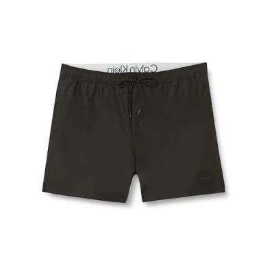 Abbildung von Calvin Klein Swimwear Medium Drawstring Badeshorts, Herren, Größe: Medium, Black