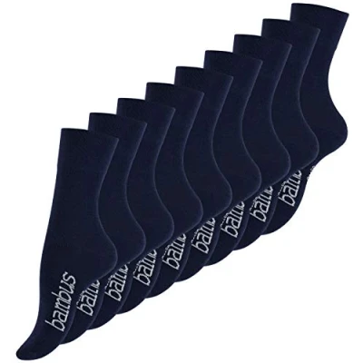 Abbildung von Vincent Creation 9 Paar Bambus Socken, Unisex Bambussocken für Damen und Herren (39 42, Marine)