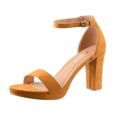 Abbildung von Elara Damen Pumps High Heels Chunkyrayan WW100 Yellow 39