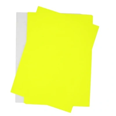 Abbildung von younikat 25 Beschriftungsetiketten in Neon Gelb I DIN A4 groß Etiketten aus Papier zum Beschriften und bekleben vielseitige universal Aufkleber dv_1016