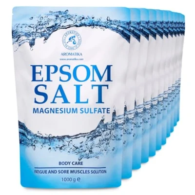 Abbildung von Epsom Salz Badesalz Set 10x1kg Bittersalz Magnesiumquelle Mineralsalz Natürliches Körperpflege Magnesium Badezusatz Fußbad Entspannung Baden