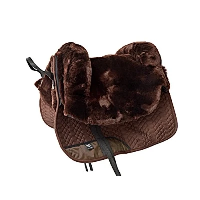 Abbildung von Engel Reitsport Lammfell Fellsattel FELLSA R3 MOC Ibero Mocca braun