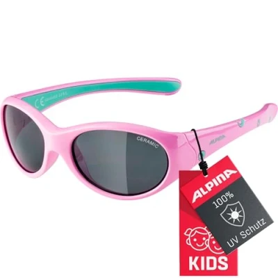 Abbildung von ALPINA FLEXXY GIRL Flexible und Bruchsichere Sonnenbrille Mit 100% UV Schutz Für Kinder, rose mint gloss, One Size