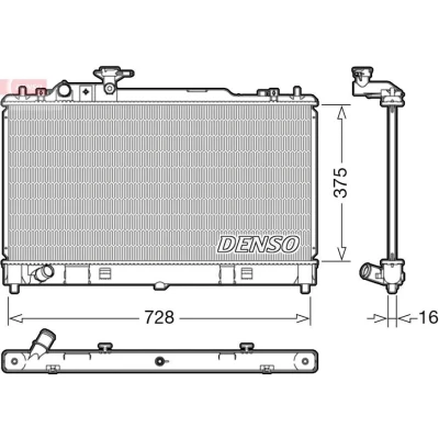 Abbildung von DENSO DRM44033 Kühler, Motorkühlung 375 752 16