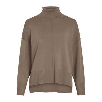 Abbildung von VILA Viostria Rollneck Strickpullover, Damen, Größe: Large, Fossil