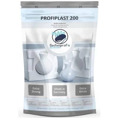 Abbildung von Seifenprofis Profiplast 200 Reliefgießpulver 900 g PROBEPACKUNG extra weiß, Gießpulver, Gießmasse, Modellieren, Strukturieren, Erwachsene