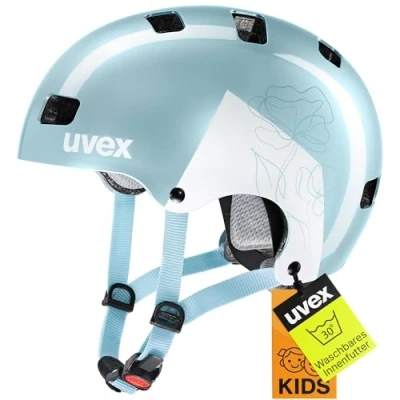 Abbildung von uvex kid 3 robuster Fahrradhelm für Kinder individuelle Größenanpassung optimierte Belüftung, 51 55 cm, cloud white