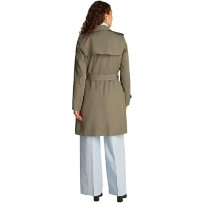 Abbildung von Tommy Hilfiger SLIM FIT Trenchcoat, Damen, Größe: 32, Tundra brown