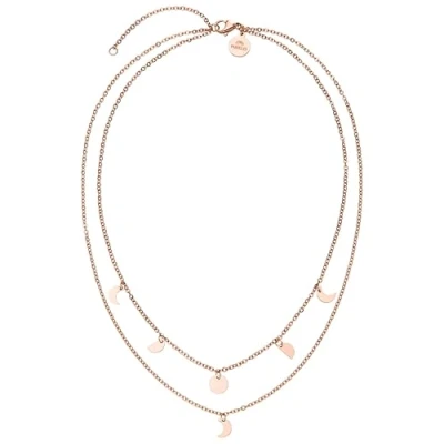 Abbildung von Purelei® Luna Kette Damen (Roségold) Halskette aus langlebigem Edelstahl Wasserfeste mit Anhänger 40 45 cm Länge verstellbar für deinen individuellen Look