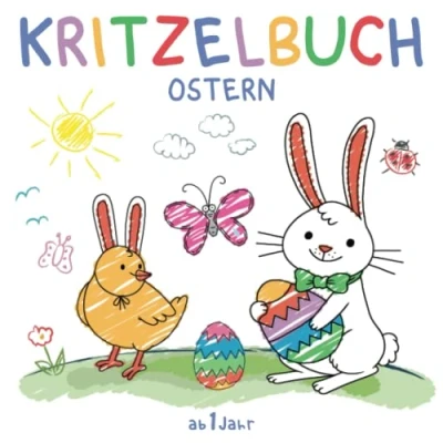 Abbildung von Ostern Kritzelbuch ab 1 Jahr: Mein Erstes Malbuch! Ostermalbuch mit Frühling und Motiven zum Kritzeln Ausmalen I Ausmalbuch für Kinder Mädchen Jungen