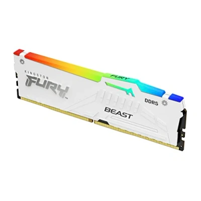 Abbildung von Kingston FURY Beast Weiß RGB EXPO 16GB 5200MT/s DDR5 CL36 DIMM Desktop Gaming Speicher Einzelnes Modul F552C36BWEA 16