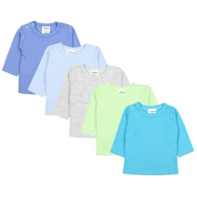 Abbildung von TupTam Baby Jungen Langarmshirt Gestreift 5er Set, Farbe: Mehrfarbig 3, Größe: 104