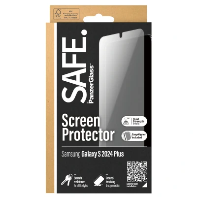 Abbildung von Samsung Galaxy S24 Plus Panzerglas PanzerGlass SAFE Ultra Wide Fit Screenprotector Refresh incl. applicator