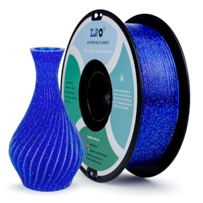 Abbildung von ZIRO PLA Filament 1.75mm 3D Drucker Twinkling Serie 1KG, Dimensional Accuracy +/ 0.03mm, Blau