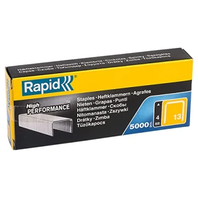 Abbildung von Rapid Tackerklammern Typ 13, 4mm Klammern, 5.000 Stk. Grosspackung, Feindrahtklammern für Holz und Leinwand