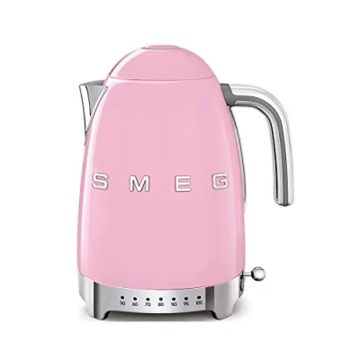Abbildung von Smeg, Kessel mit variabler Temperatur KLF04PKEU 1,7L zuzüglich Temperaturniveaus, waschbarer Anti Limiden Filter, Sicherheitsförderung, Wasserspiegelindikator, umhüllt, Stromversorgung 2400W, Rose