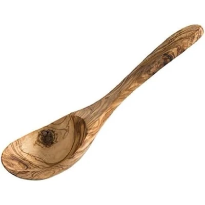 Abbildung von APS Löffel „Olive“ aus nachhaltigem Olivenholz, Holzlöffel, Servierlöffel, 26,5 x 9,5 cm
