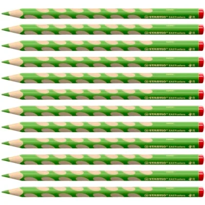 Abbildung von Ergonomischer Buntstift für Rechtshänder STABILO EASYcolors 12er Pack gelbgrün