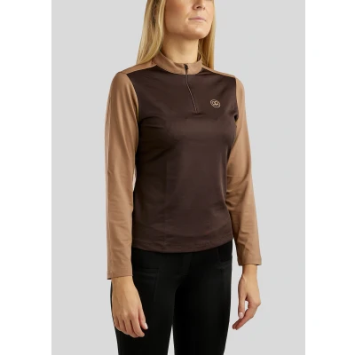 Abbildung von Rebel Poloshirt Block Colored Lange Ärmel Braun