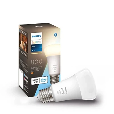 Abbildung von Philips Hue White A60 Smart LED Lamp E27 Warm Wit Licht Dimbaar Verbind met Bluetooth of Bridge Werkt Alexa en Google Home