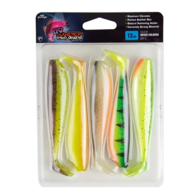Abbildung von Fox Rage Zander Pro Shad Mixed UV Colour Pack (5pcs) 7,5cm Gummifisch