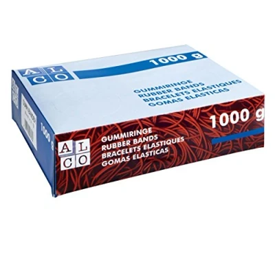 Abbildung von ALCO Albert 763/2 Gummibänder, 200 x 17 mm, 1 kg, rot
