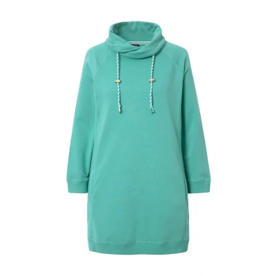 Abbildung von Ulla Popken Langarm Taschen Freizeitkleid, Damen, Größe: 42/44, Green