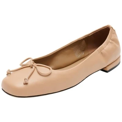 Abbildung von BOSS Luara Klassischer Ballerina, Damen, Größe: 39, Medium beige Schuhe
